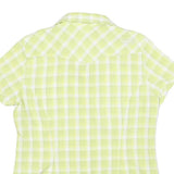 JACK WOLFSKIN Womens Green & White Check Shirt UK 16 Lightweight Outdoor Casual
