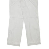 FACTORY Mens Relaxed Light Grey Cotton Blend Trousers W37 L33 Casual Zip Closure