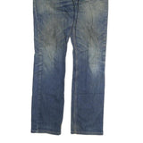 CARHARTT Mens Regular Fit Straight Leg Denim Blue Cotton W32 L32 Zip Jeans