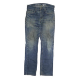 CARHARTT Mens Regular Fit Straight Leg Denim Blue Cotton W32 L32 Zip Jeans
