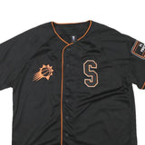 NBA Mens Black & Orange Phoenix Suns Baseball Jersey L Short Sleeve Crew Neck
