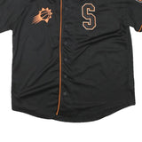 NBA Mens Black & Orange Phoenix Suns Baseball Jersey L Short Sleeve Crew Neck