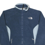 THE NORTH FACE Womens Blue & Light Blue Zip Up Fleece Jacket L Polyester Outdoor