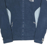 THE NORTH FACE Womens Blue & Light Blue Zip Up Fleece Jacket L Polyester Outdoor