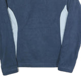 THE NORTH FACE Womens Blue & Light Blue Zip Up Fleece Jacket L Polyester Outdoor