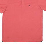 NAUTICA Mens Coral Pink Polo Shirt M Classic Fit Cotton Blend Short Sleeve