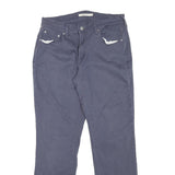 LEVI'S Womens Cotton Blend Blue Regular Straight Trousers W28 L28 Classic Zip