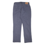 LEVI'S Womens Cotton Blend Blue Regular Straight Trousers W28 L28 Classic Zip