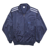 ASICS Womens Navy Blue Zip Track Jacket L Polyester Sportswear