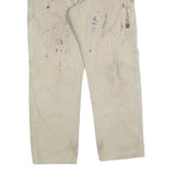 DICKIES Mens Beige Regular Cotton Blend Jeans W32 L30 Workwear Utility Zip