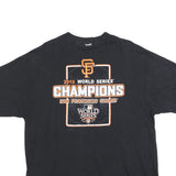 ALSTYLE Mens Black San Francisco Giants World Series Champions T-Shirt L Short