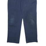 DICKIES Mens Classic Navy Blue Trousers W38 L32 Zip Closure Straight Leg