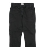 PEUTEREY Womens Cotton Blend Black Regular Fit Straight Trousers W26 L27