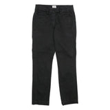 PEUTEREY Womens Cotton Blend Black Regular Fit Straight Trousers W26 L27