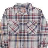 LINCOLN Mens Grey & Red Checked Cotton Shirt M Button Closure Long Sleeve