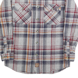 LINCOLN Mens Grey & Red Checked Cotton Shirt M Button Closure Long Sleeve