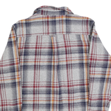 LINCOLN Mens Grey & Red Checked Cotton Shirt M Button Closure Long Sleeve