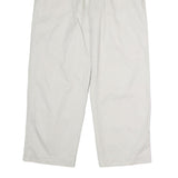 CHAPS Mens Cotton Classic White Trousers W36 L30 Zip Closure Casual