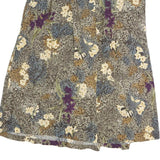 SAG HARBOR Womens Beige Floral Midi Polyester Skirt M Elastic Waist Vintage