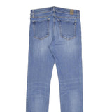 REPLAY Womens Blue Regular Fit Skinny Denim Light W30 L32 Zip Cotton Blend