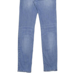 REPLAY Womens Blue Regular Fit Skinny Denim Light W30 L32 Zip Cotton Blend