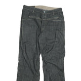 Womens Relaxed Fit Blue Jeans Cotton Blend Button W34 L32 Casual Comfortable