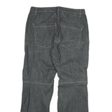 Womens Relaxed Fit Blue Jeans Cotton Blend Button W34 L32 Casual Comfortable