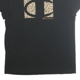 CHAMPION Womens Black Graphic T-Shirt M Short Sleeve Crew Neck Cotton