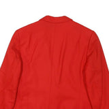 PENDLETON Womens Red Wool Blazer Jacket M Button Plain Classic Tailored