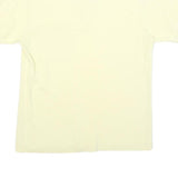 LACOSTE Mens Cream Short Sleeve Plain Polo Shirt S Cotton Blend Casual