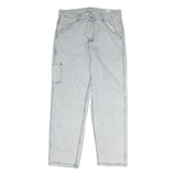 PSO BRAND Mens Jeans Light Blue Regular Straight Denim Rinse W37 L31 Casual
