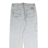 PSO BRAND Mens Jeans Light Blue Regular Straight Denim Rinse W37 L31 Casual