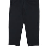 HIS Womens Cotton Blend Black Relaxed Straight Trousers W26 L25 Casual Zip