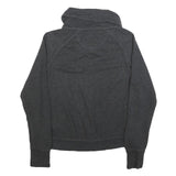 NIKE Womens Charcoal Grey Track Jacket M Cotton Blend Plain Zip Up Sportswear