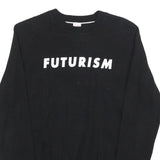 LACOSTE LIVE Womens Black Plain Crew Neck Basic Knit Jumper M Statement Print