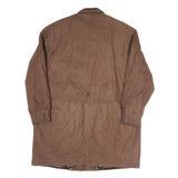 AMARETTA Womens Brown Outdoor Jacket L Polyester Blend Woven Plain Zip Relaxed