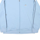 ADIDAS Mens Light Blue Polyester Blend Track Jacket L Zip Plain Sports