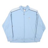 ADIDAS Mens Light Blue Polyester Blend Track Jacket L Zip Plain Sports