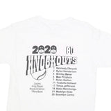 GILDAN Womens White & Pink Knockouts Softball Graphic T-Shirt XL Short Sleeve