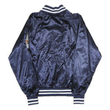 AUGUSTA Mens Navy Blue Satin Varsity Style Jacket S Polyester Button Closure