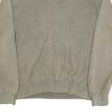 TOMMY HILFIGER Mens Beige Plain V Neck Basic Knit XL Cotton Blend Jumper