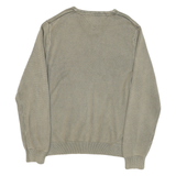 TOMMY HILFIGER Mens Beige Plain V Neck Basic Knit XL Cotton Blend Jumper