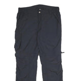 CRANE Mens Black Regular Cargo Trousers W36 L33 Zip Pockets Outdoor Casual
