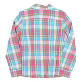 TOMMY HILFIGER Womens Pink & Blue Check Shirt L Cotton Blend Long Sleeve Casual