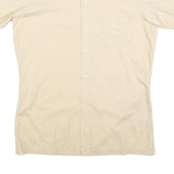 DA DI Mens Beige Shirt L Cotton Blend Short Sleeve Lightweight Casual