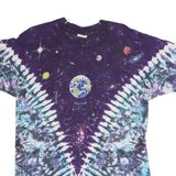 LIQUID BLUE Mens Blue & Purple Graphic T-Shirt L Short Sleeve Crew Neck Cosmic
