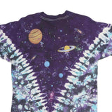 LIQUID BLUE Mens Blue & Purple Graphic T-Shirt L Short Sleeve Crew Neck Cosmic