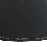 VANS Womens Black Cotton Mini Skirt Plain S Zip Pockets Floral Embroidered