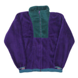 HELLY HANSEN Womens Purple & Teal Zip Polyester Fleece Jacket XS Outdoor Warm