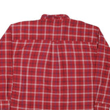 CHAPS Mens Red Plaid Shirt XL Classic Button-Down Cotton Blend Long Sleeve